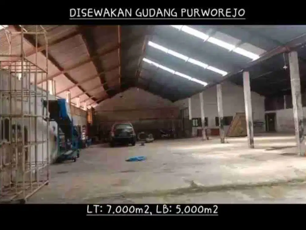 DISEWAKAN GUDANG PURWOREJO. JAWA TENGAH
