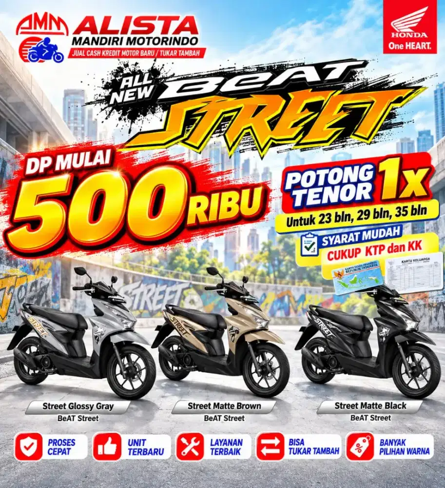 DP 500 ANGS 980 X 34 BLN NEW BEAT STREET 2026 CASH / KREDIT ALISTA
