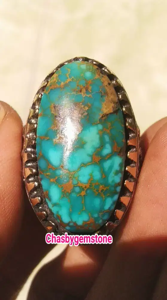 Batu Pirus Persia serat kura-Pirus Persia serat kura urat emas