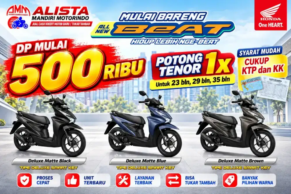 DP 500 NEW BEAT SPORTY DELUXE SMARTKEY 2026 CASH / KREDIT ALISTA