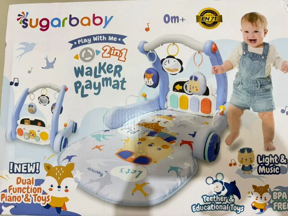 Sugarbaby 2in1 play with me baby Walker playmat