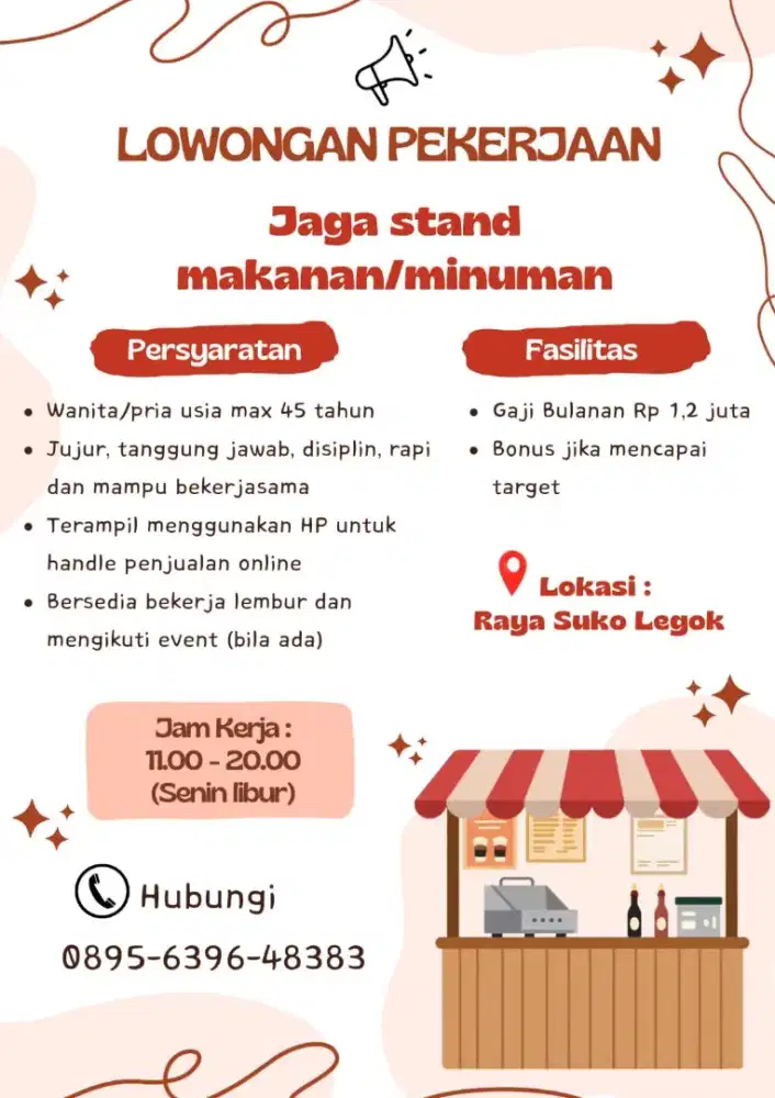 Penjaga Stand Minuman dan Makanan
