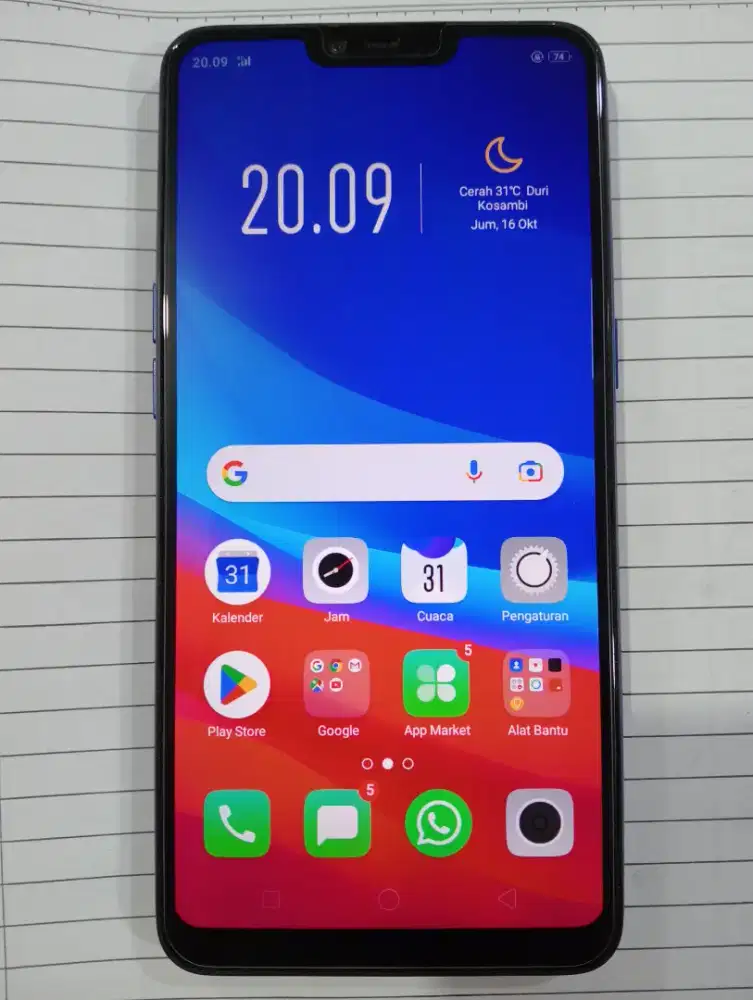 Jual hp Oppo a3s 6/128 masih mulus belum pernah servis