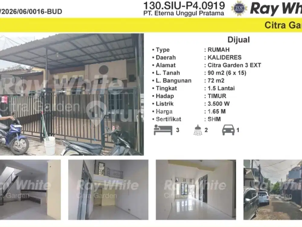 Jual Rumah Murah Strategis Luas Citra Garden 3 SHM Jakbar 016Bud