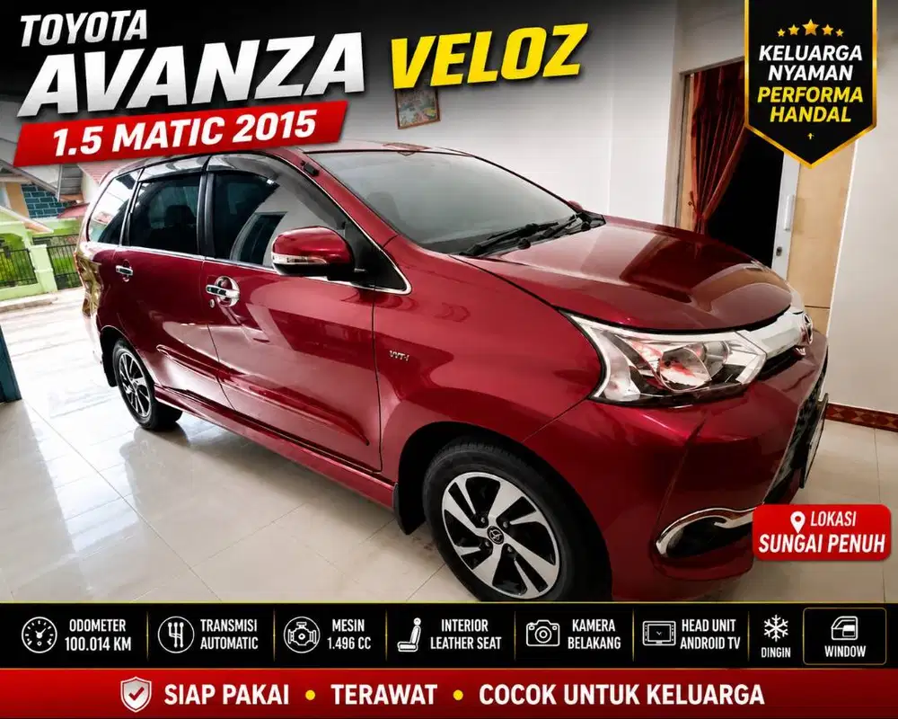 DIJUAL TOYOTA AVANZA VELOZ 1.5 MATIC 2015
