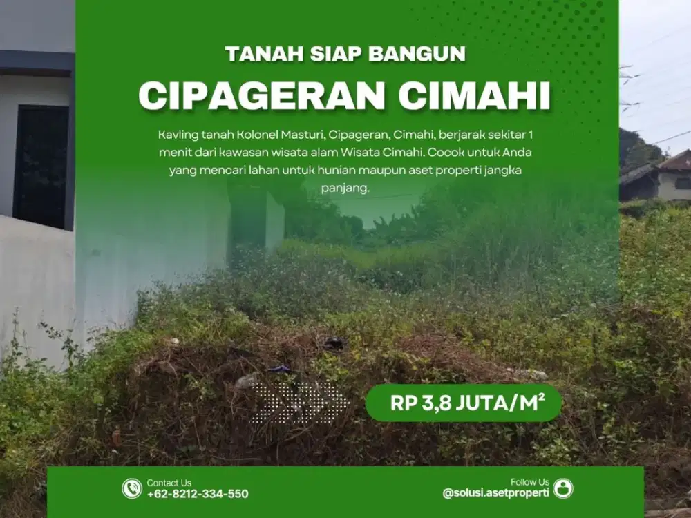Sekarang Juga Investasi Kavling 124m2 dekat Kabuci Cimahi Posisi Strategis