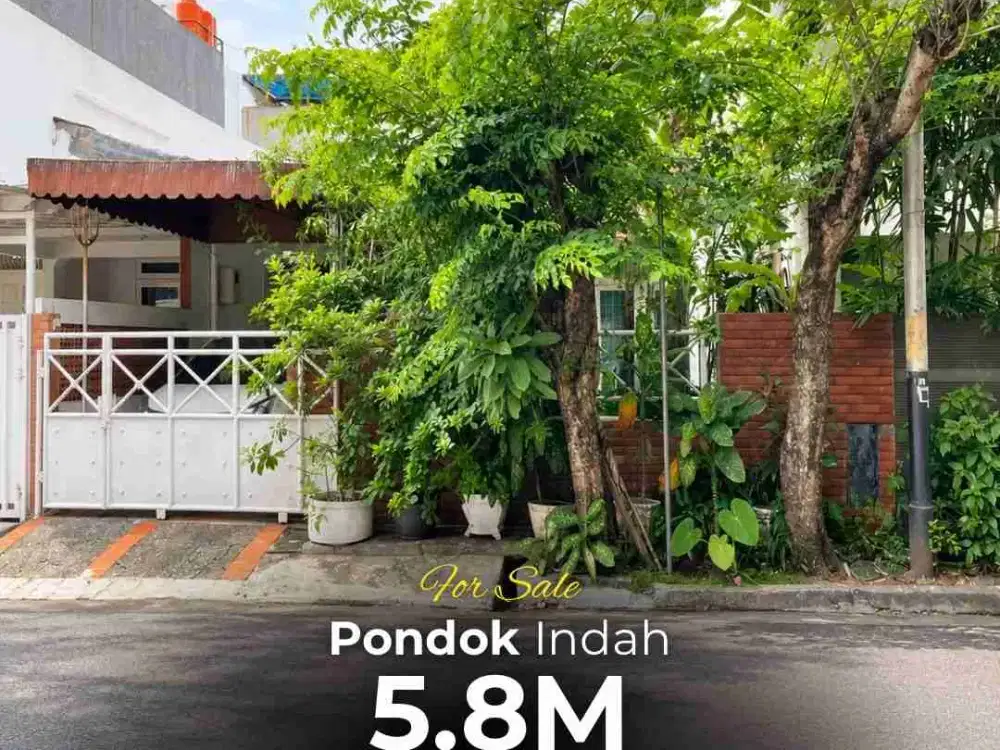 Dijual Murah Dibawah NJOP, Rumah Tua Hitung Tanah di Pondok Indah Jakarta Selatan.