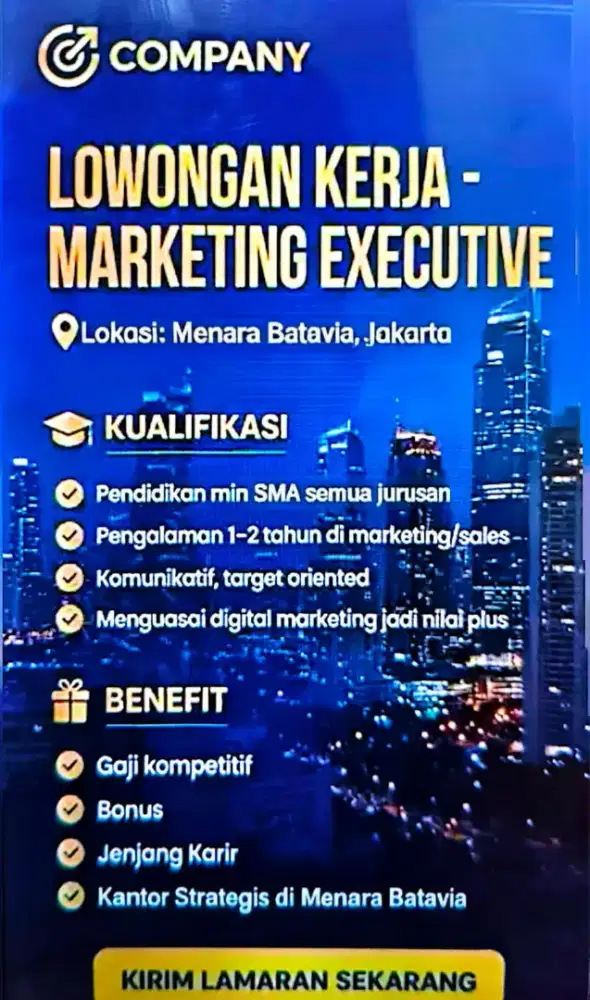 LOWONGAN KERJA MARKETING
