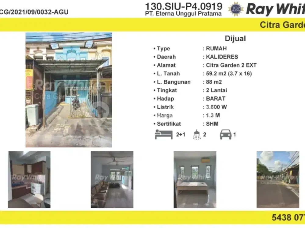 Dijual Rumah Bagus Citra Garden 2 Extention , Jakarta Barat 0032-AGU