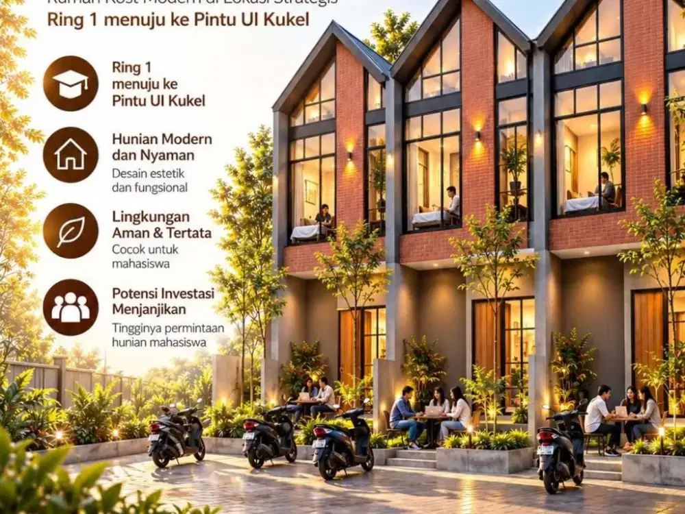 JUAL Kosan UI KUKEL (7 KAMAR Dekat KAMPUS UI) Kost FURNISHED, Kukusan Beji, Depok (COLL)