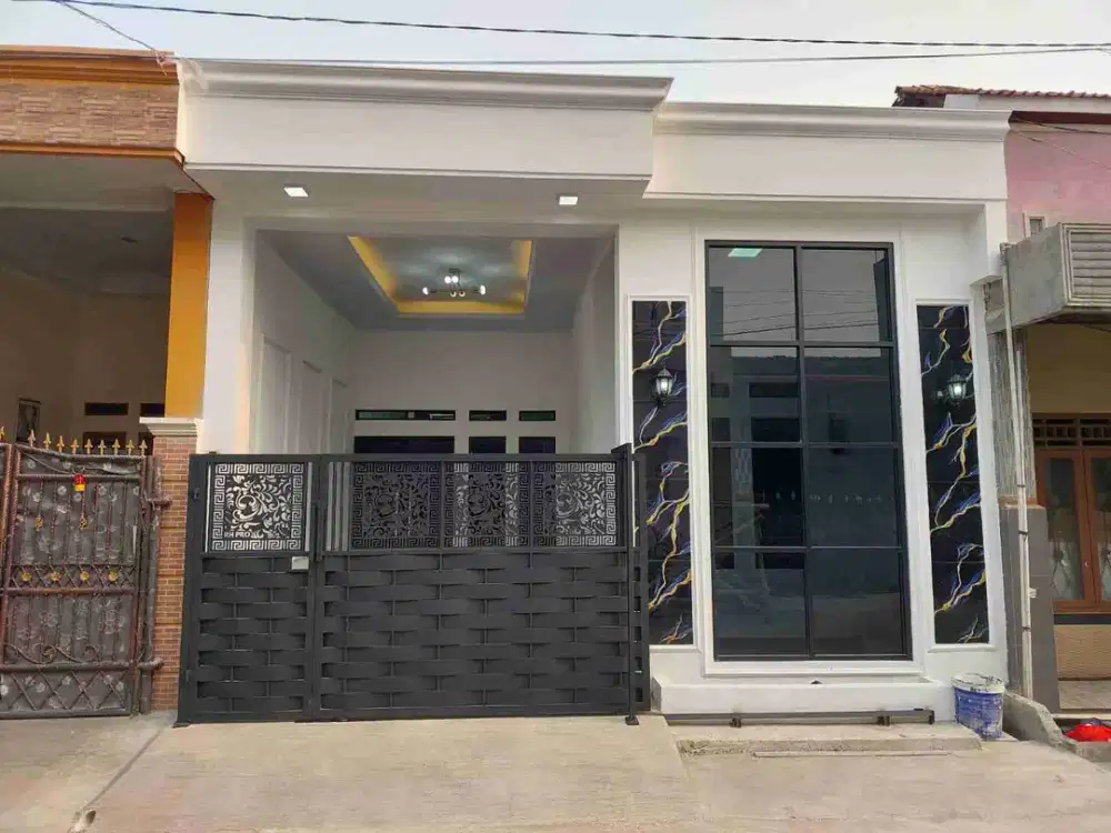 Rumah bangunan baru Modern Minimalis Harga murah dibawah Pasar Siap Huni bebas banjir di villa gading harapan Babelan Bekasi