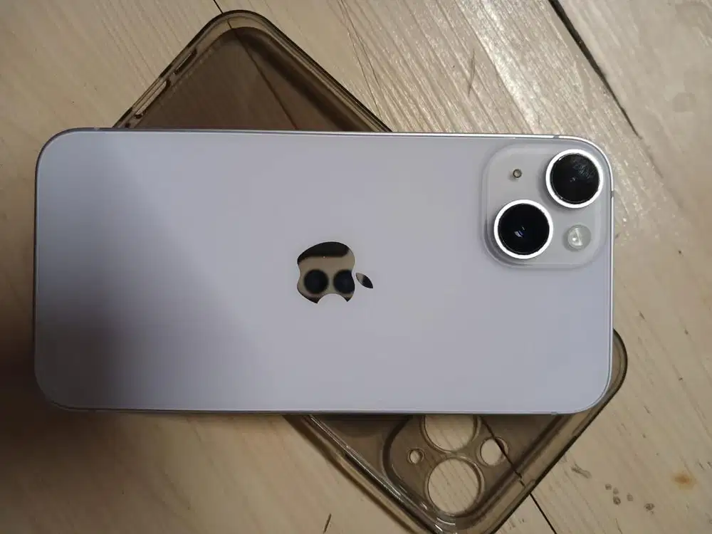 Tt bt iphone 14 purple fullset mulus like new 128gb inter all op