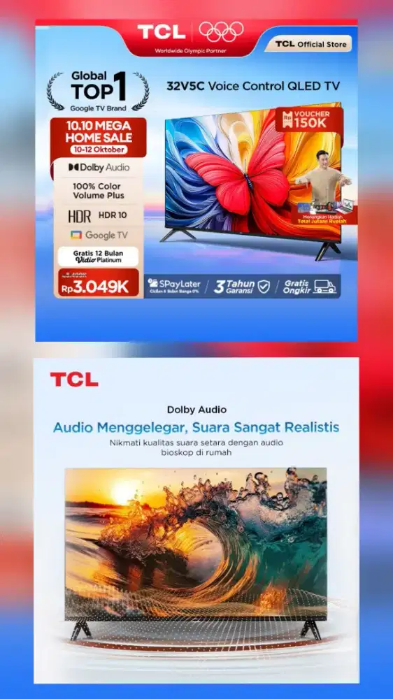 TV QLED TCL 32 Inch