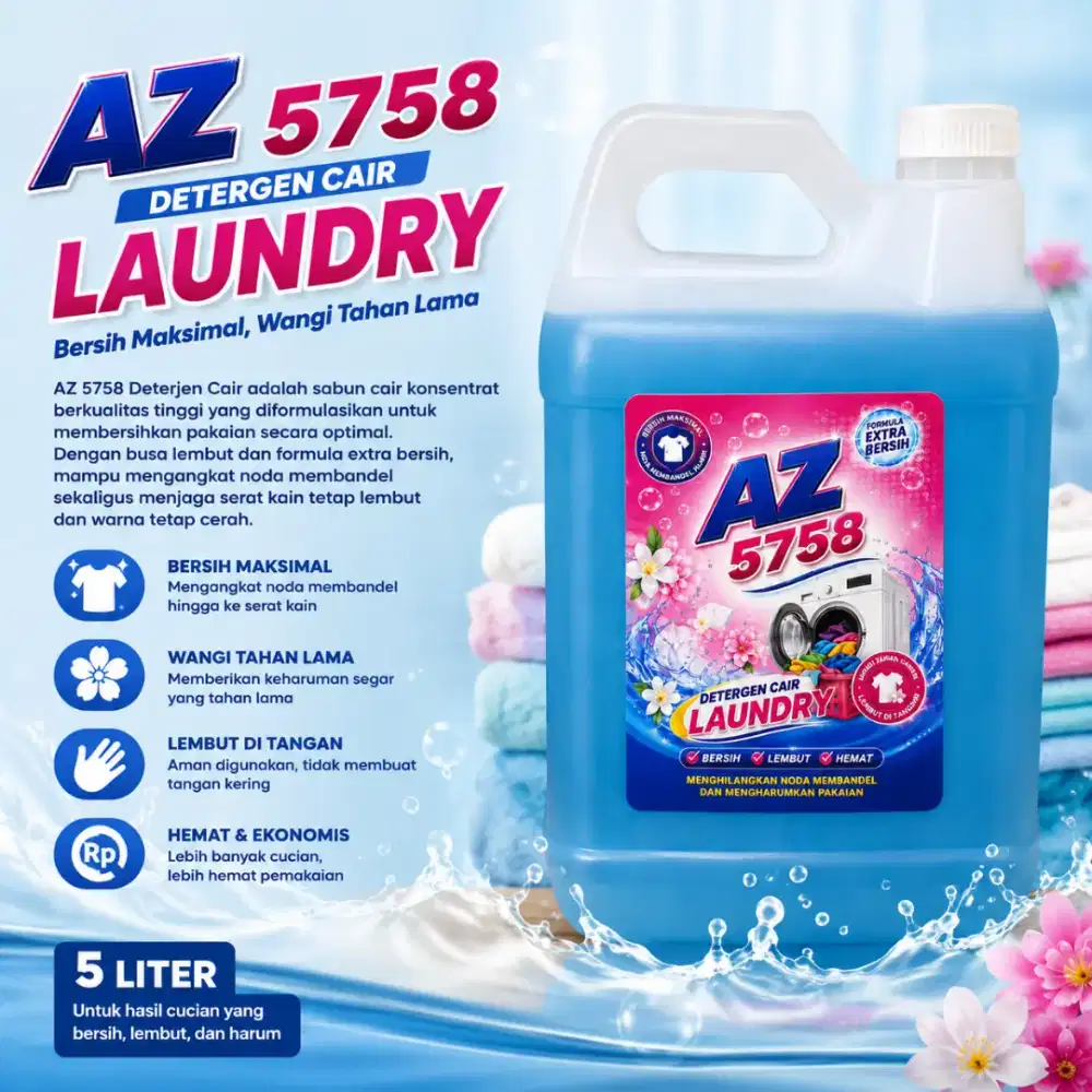 liquid deterjen sabun cuci baju laundry aroma dwony & SAKURA 5LITER
