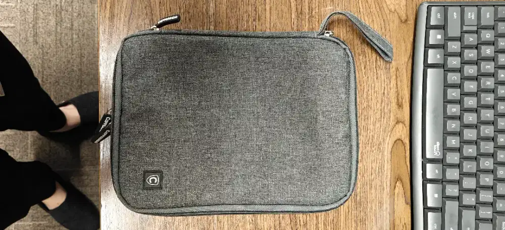 Tas Gadget Travel Organizer COPPER Double Layer Abu (Like New / Bekas)