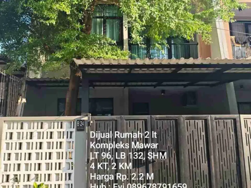 Dijual Rumah 2 lantai di Kompleks Mawar Panakukkang Makassar