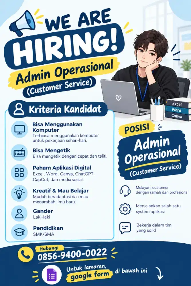 LOWONGAN KERJA SEBAGAI ADMIN