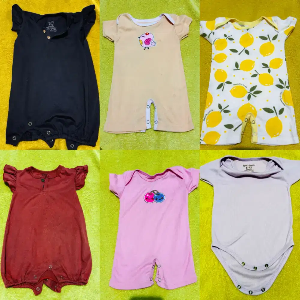 Lovelle Cart's 6 Pcs Romper Bayi Perempuan Take All