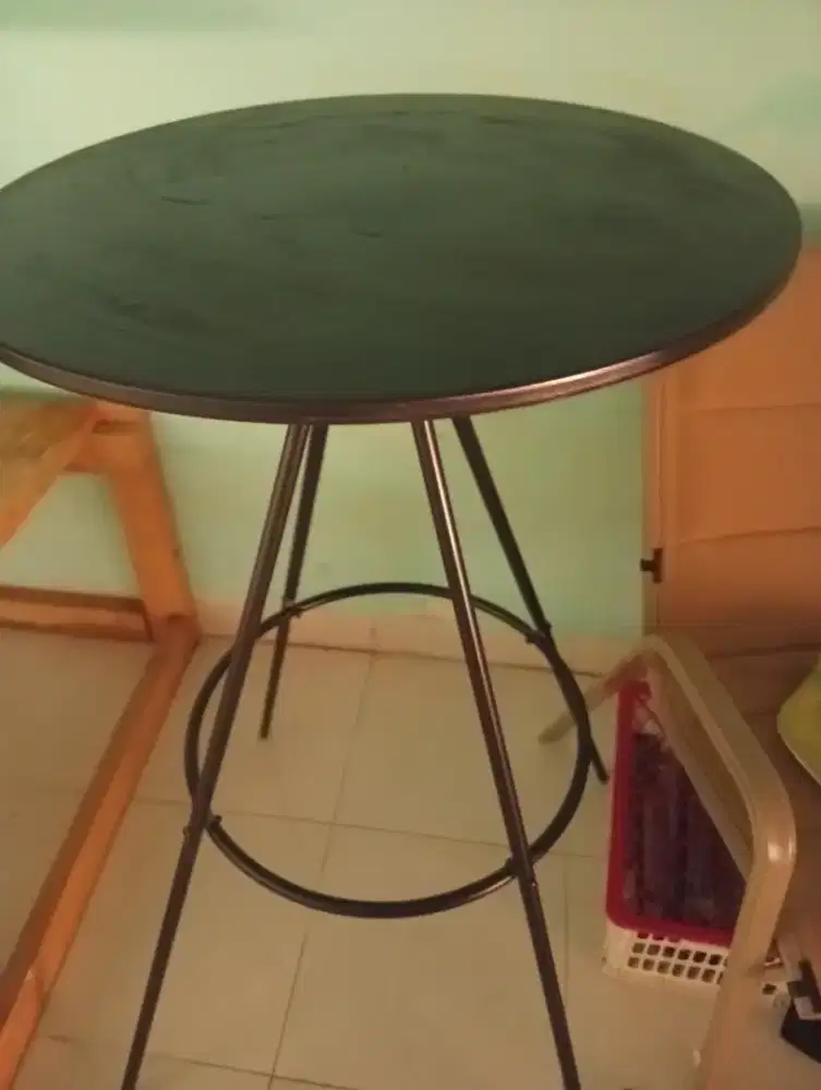 Dijual meja besi mungil tinggi high premium table besi mantaps