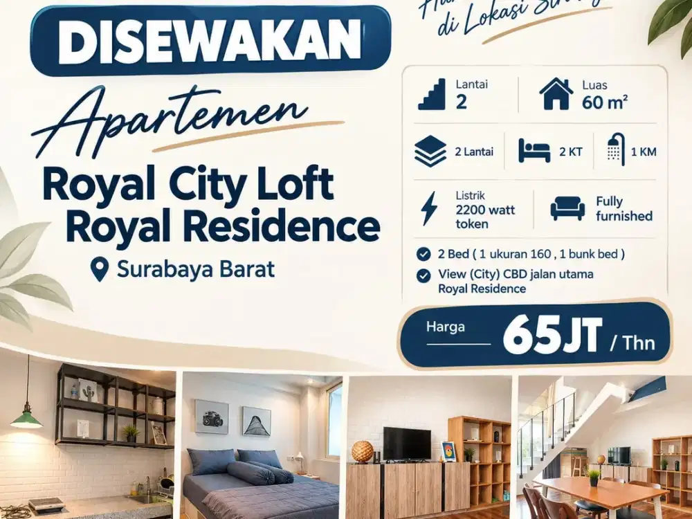Disewakan Apartment Royal City Loft Royal Residence