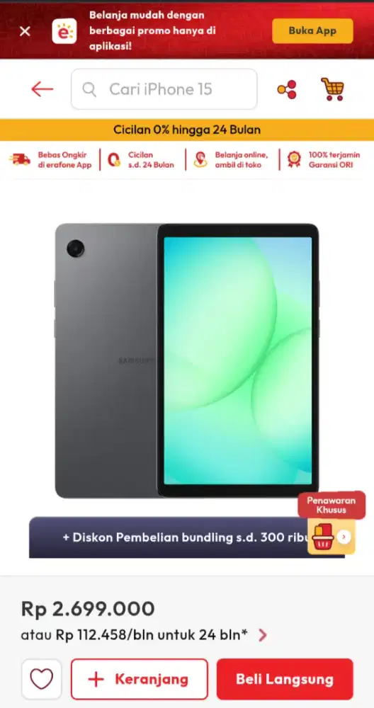 Promo Samsung Tab A11 4/64GB New