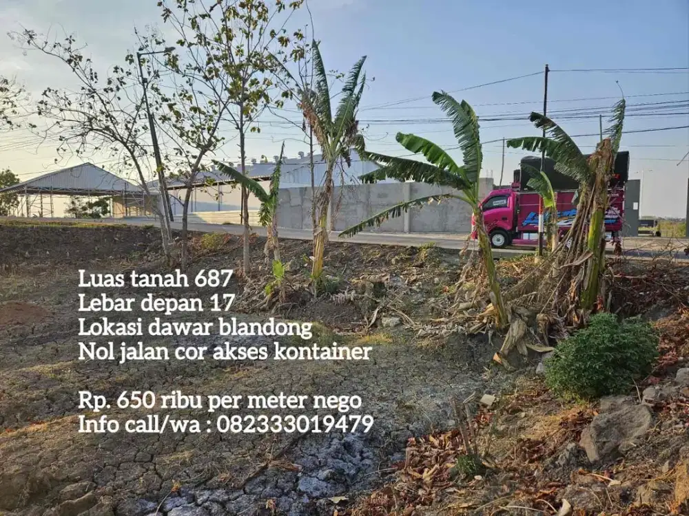 Lahan industri ukuran kecil dawar mojokerto