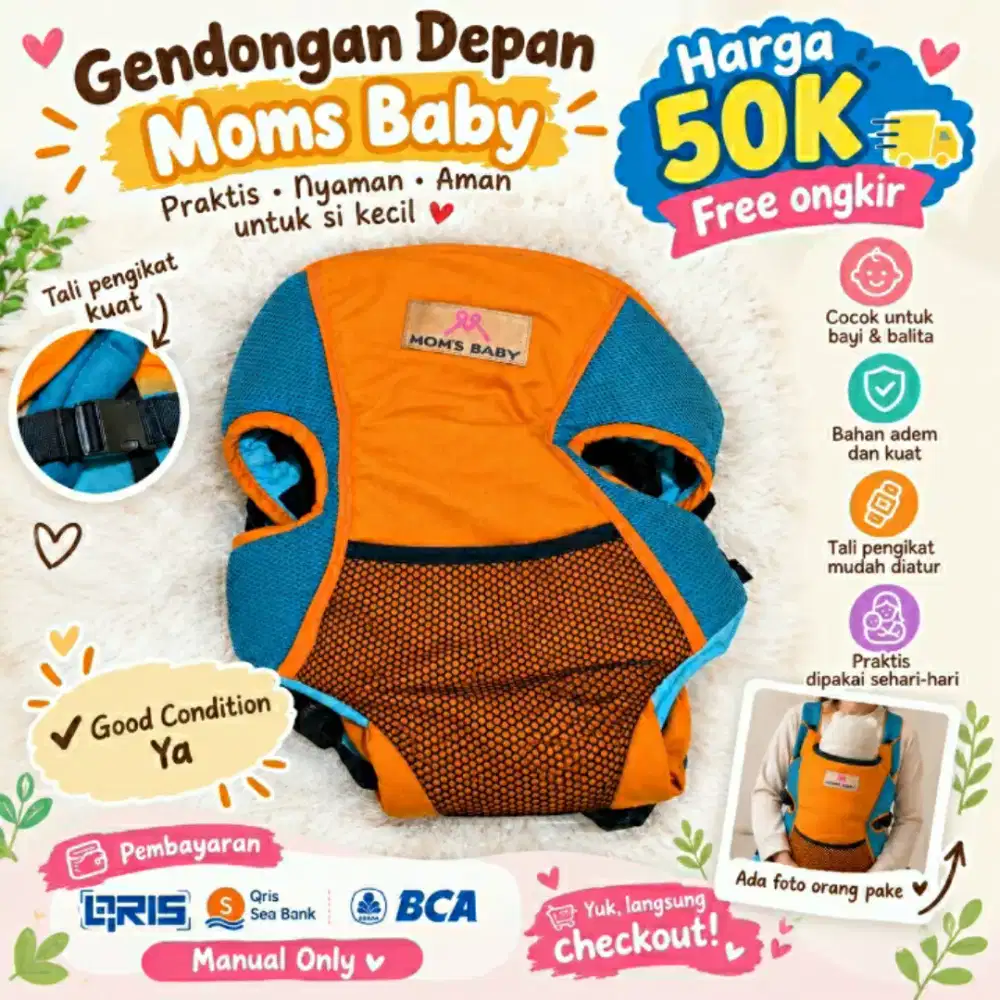 Jual Gendongan Depan Mom's Baby