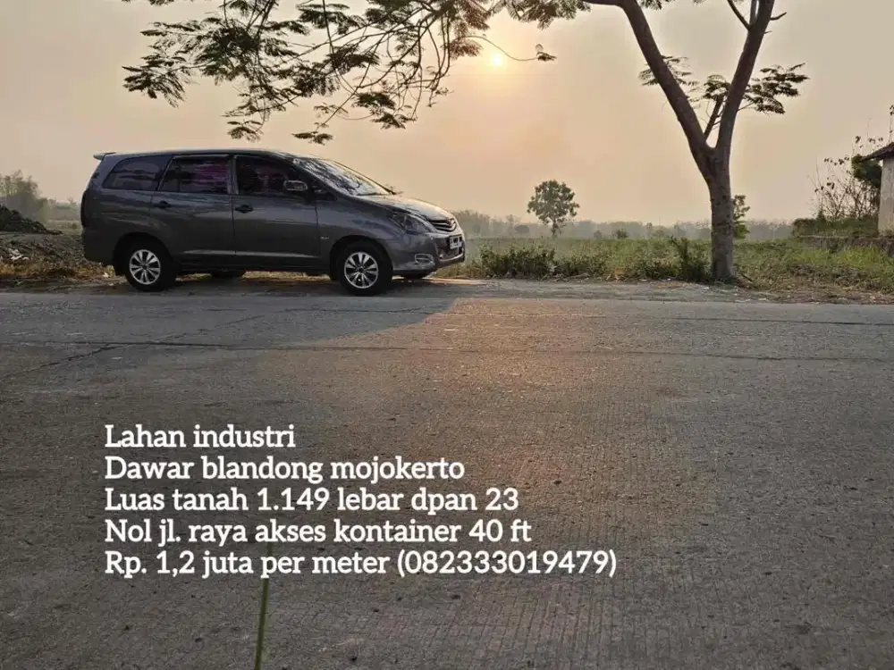 Lahan industri nol jl raya dawar mojokerto
