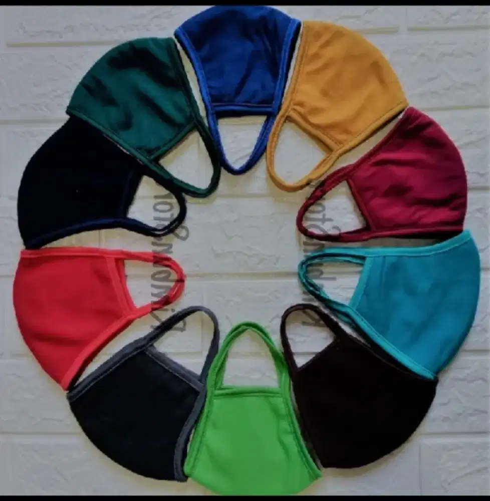Masker busa polos dan  motif