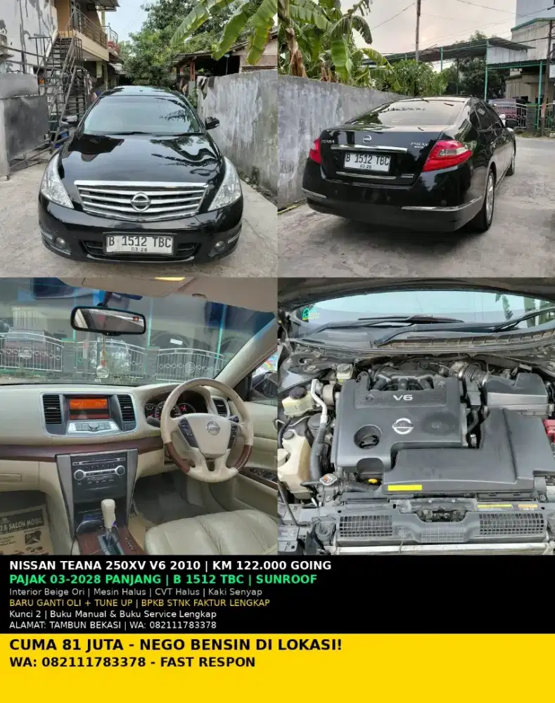Nissan Teana 2010 Bensin