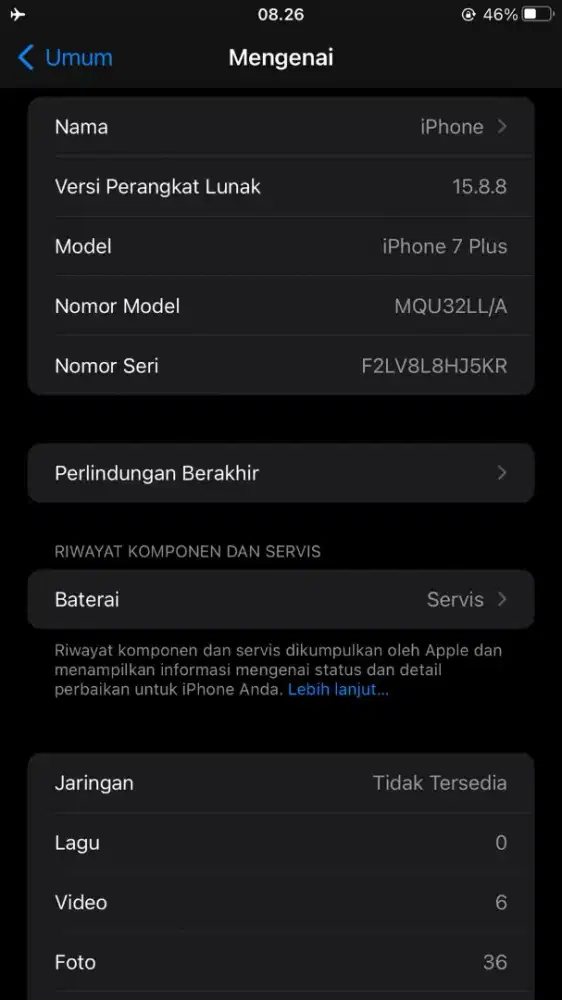 Jual iPhone 7+ kondisi masih bagus
