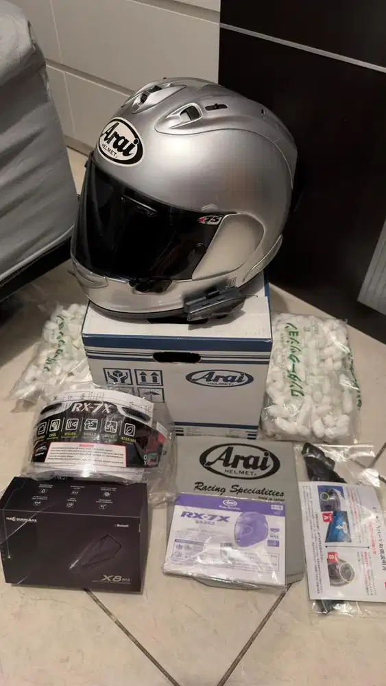 Paket Ganteng Arai Rx7x Aluminum Silver
