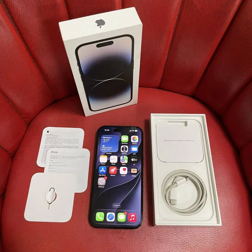 iPhone 14 Pro 1Tb Space Black Bea Cukai Sinyal Permanen Fullset Ori