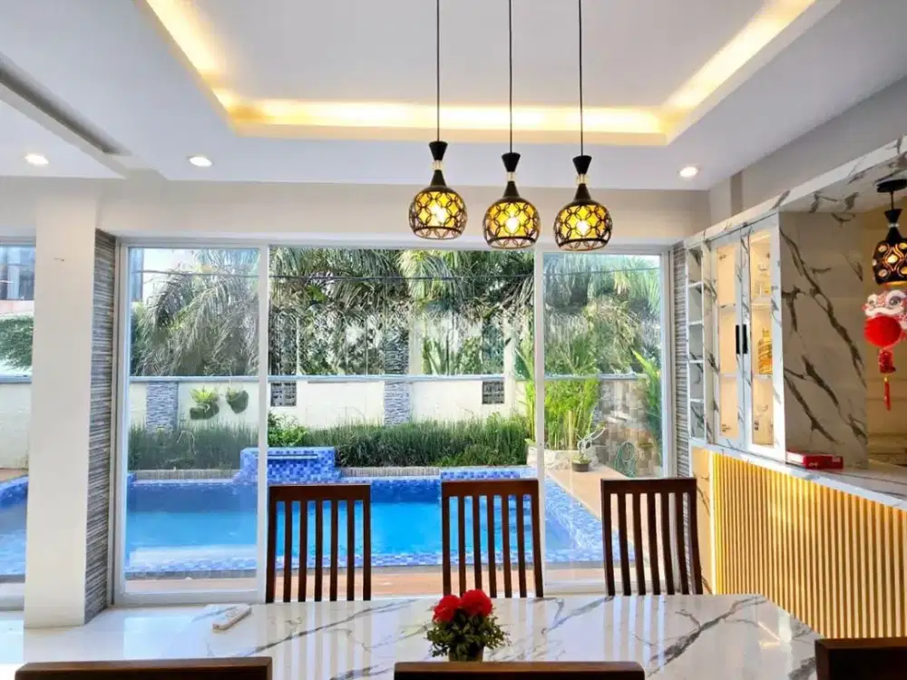 Tahunan Bulanan Villa Modern View Laut 2 Lantai 3 Kamar Ungasan Kuta Selatan Badung