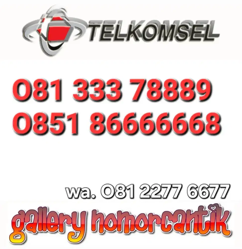 Nomor telkomsel 78889