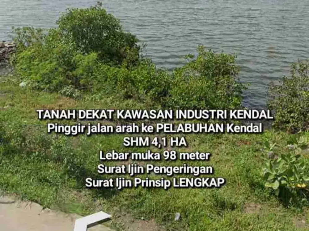DIJUAL TANAH 4,1 HEKTAR DEKAT KAWASAN INDUSTRI KENDAL