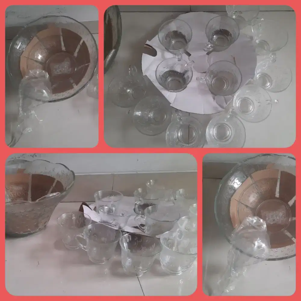 BU: Cocktail set/ Mangkok dan cangkir + sendok es buah