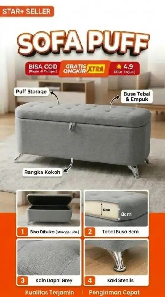 Sofa Bench Storage Minimalis