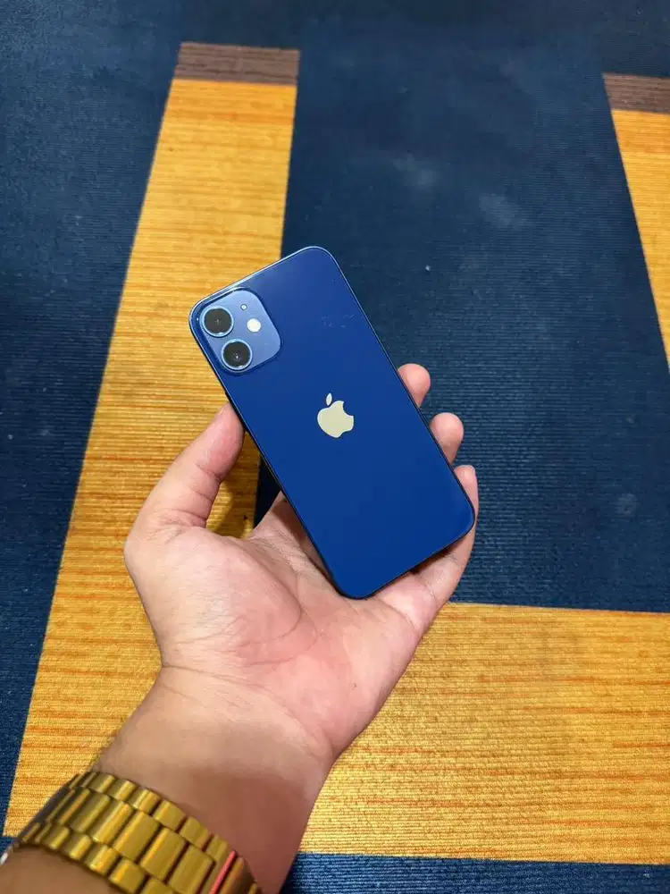 Iphone 12 Mini 128Gb Blue Biru Fullset Mulus Nominus