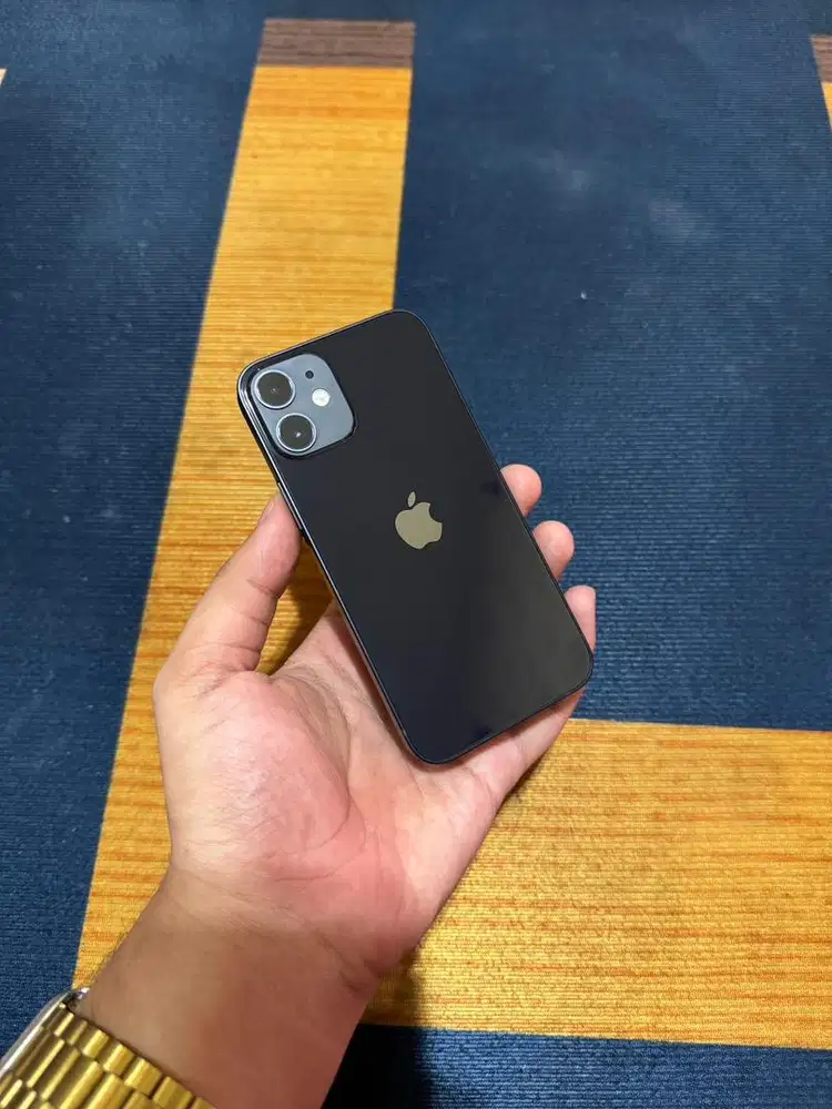 Iphone 12 Mini 128Gb Black Hitam Fullset Mulus Nominus