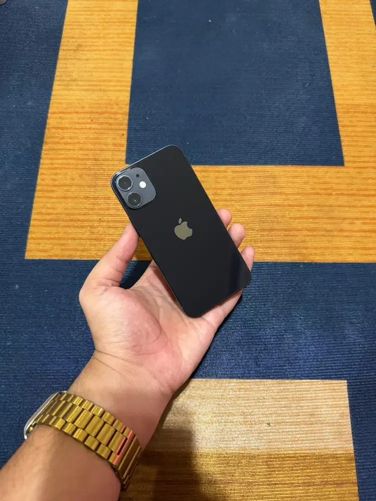 Iphone 12 Mini 128Gb Black Hitam Fullset Mulus Nominus