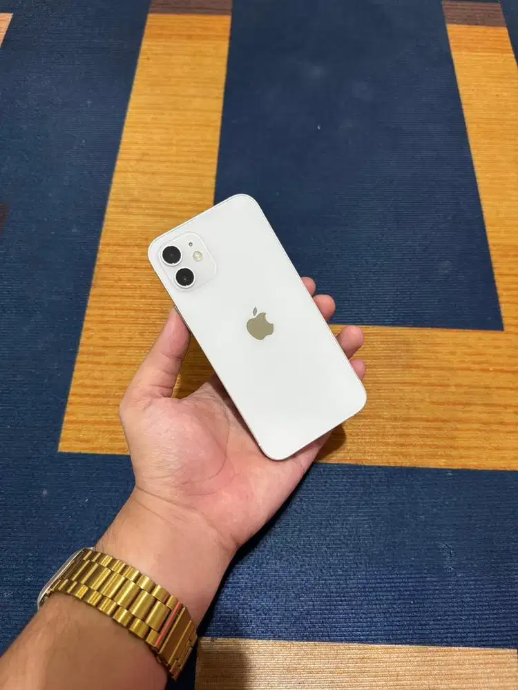 Iphone 12 128Gb White Putih Fullset Mulus Nominus