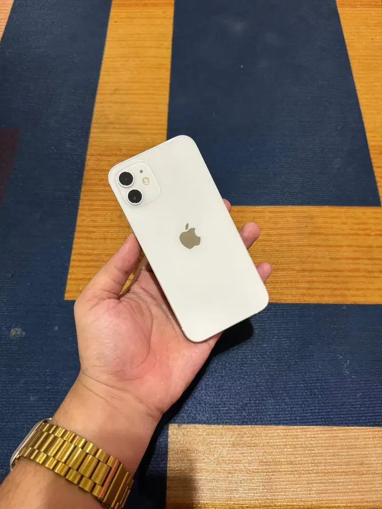 Iphone 12 128Gb White Putih Fullset Mulus Nominus