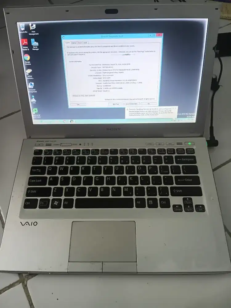 Laptop sony vaio vpcsg