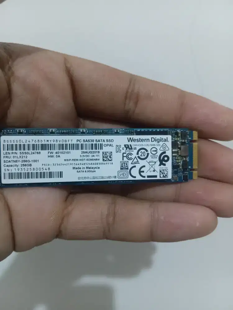 Ssd nvme 2280 WD 256GB