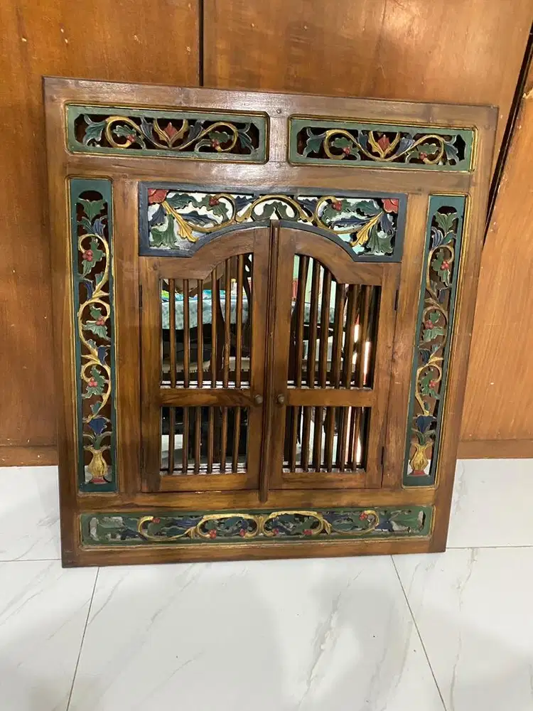 Cermin kayu jati asli