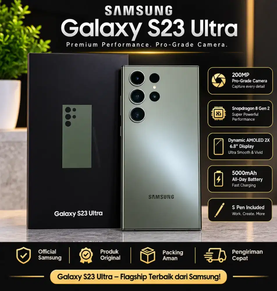 Samsung Galaxy s23 ultra 12/256 sein resmi indo