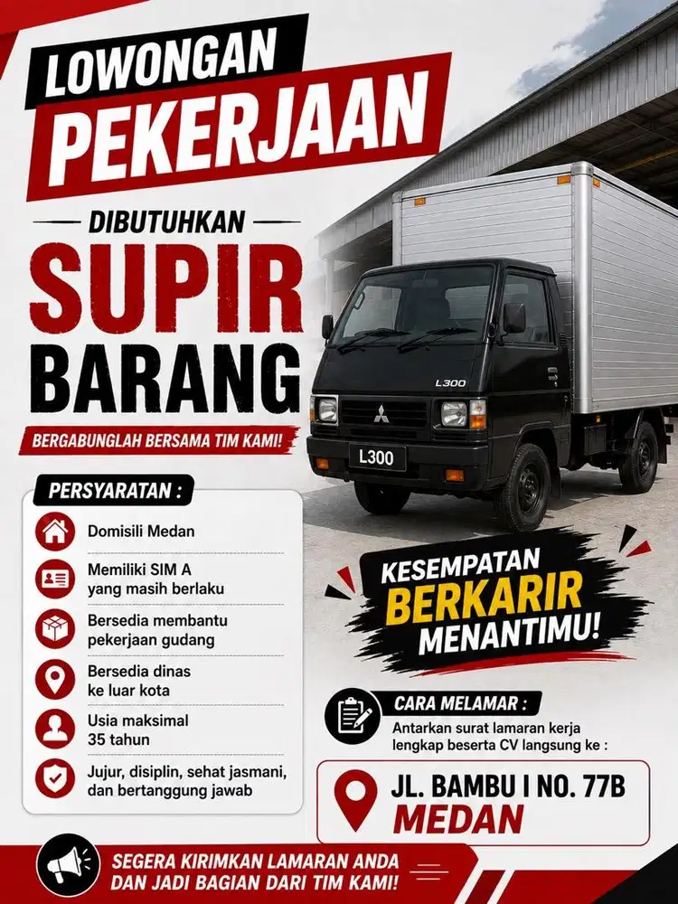 Lowongan SUPIR BARANG