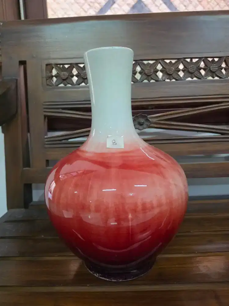 Vas keramik oxblood