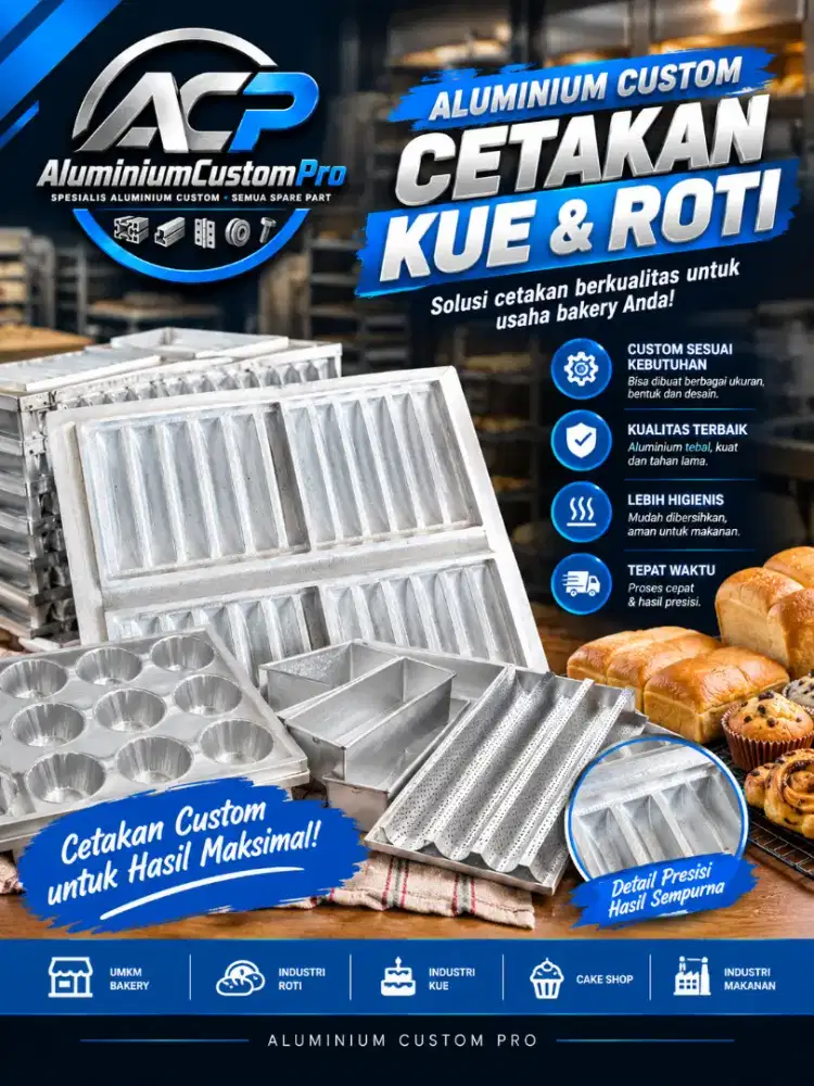 Jasa Pembuatan Cetakan Kue & Roti Aluminium Custom